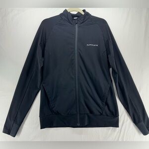 Alphalete Jacket Mens Medium Black Full Zip Athletic Lightweight Performance Gym
